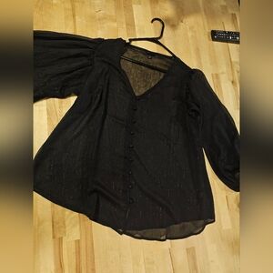 Torrid Black Sheer Women's Top